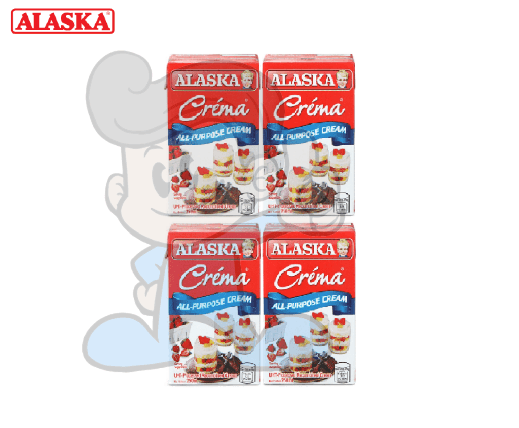 Alaska Crema All Purpose Cream (4 X 250 Ml) Groceries