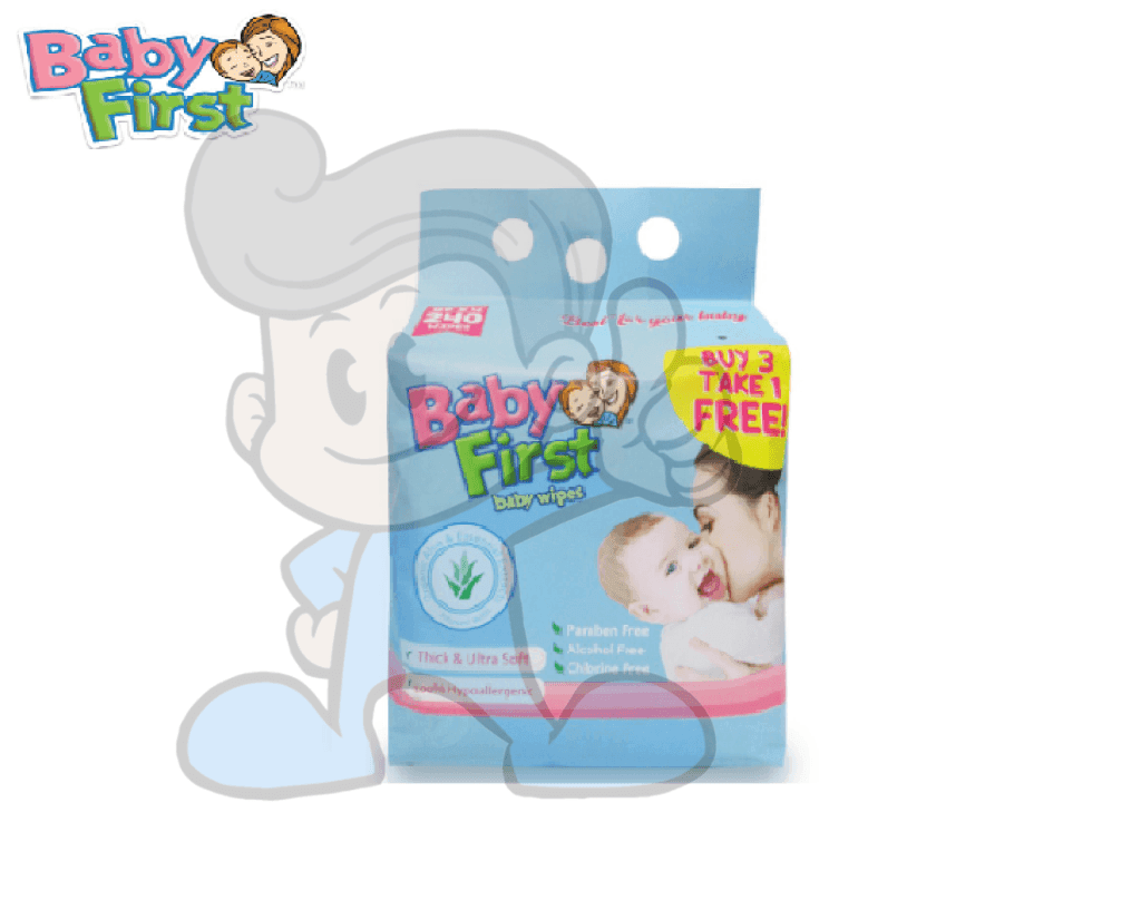 Baby First Thick And Ultra Soft Wipes (4 X 80S) Mother &