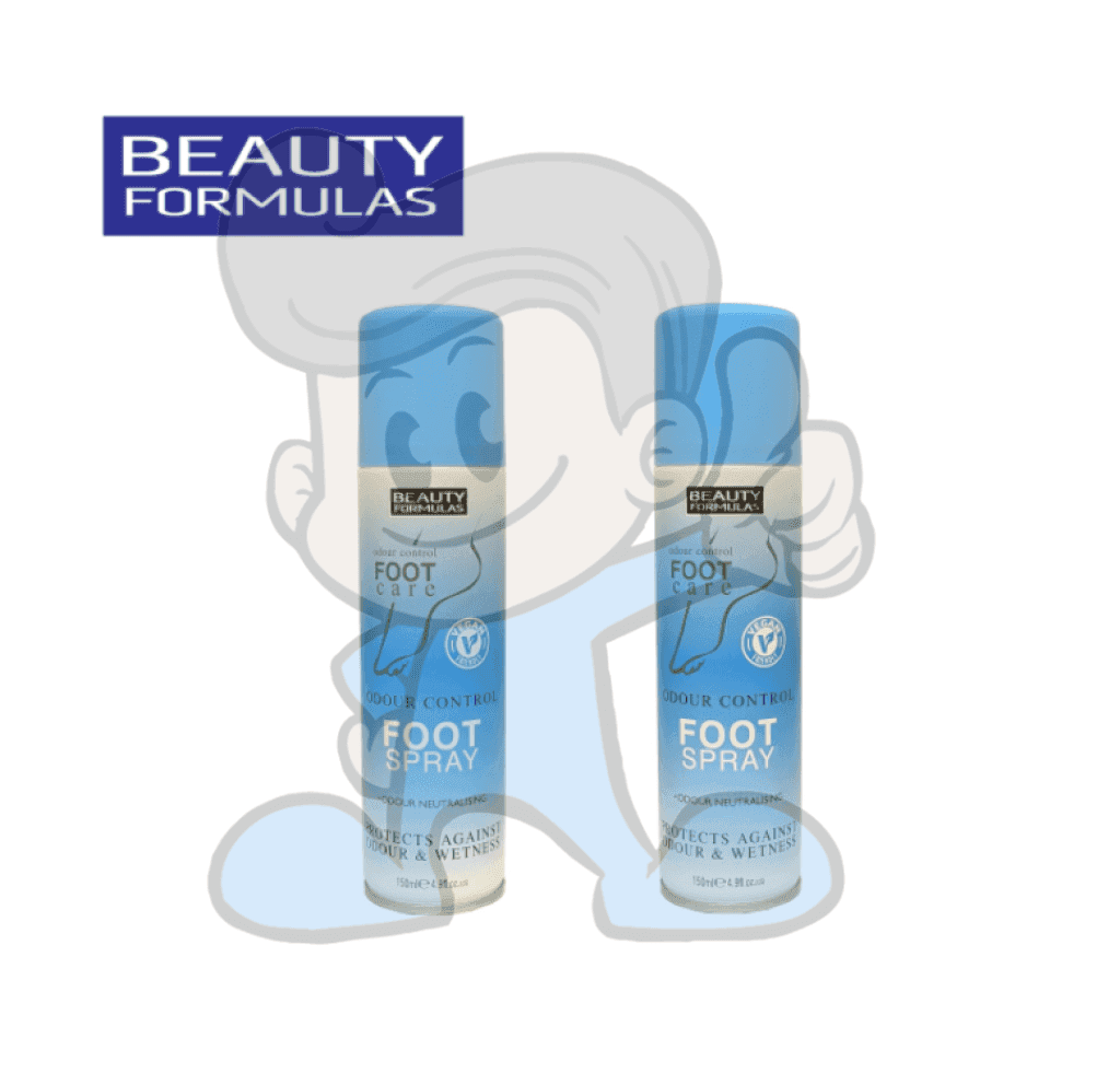 Beauty Formulas Odour Control Foot Spray (2 X 150Ml)