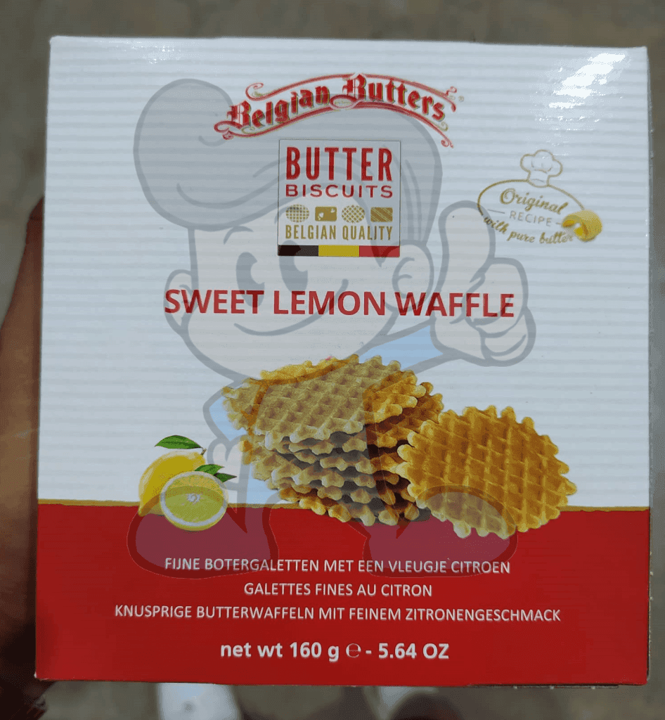 Belgian Butters Sweet Lemon Waffle (2 X 160G) Groceries