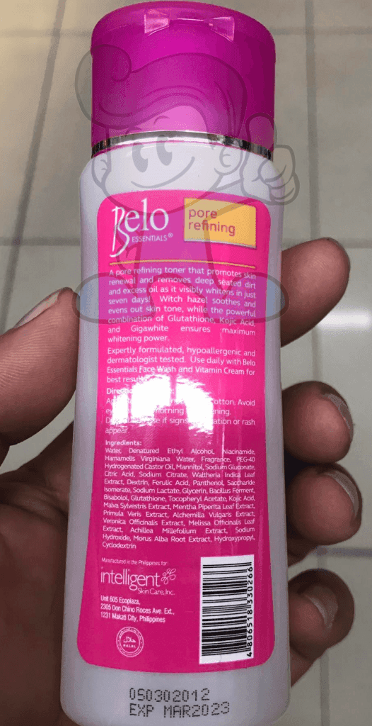 Belo Essentials Pore-Refining Whitening Toner (2 X 100Ml) Beauty