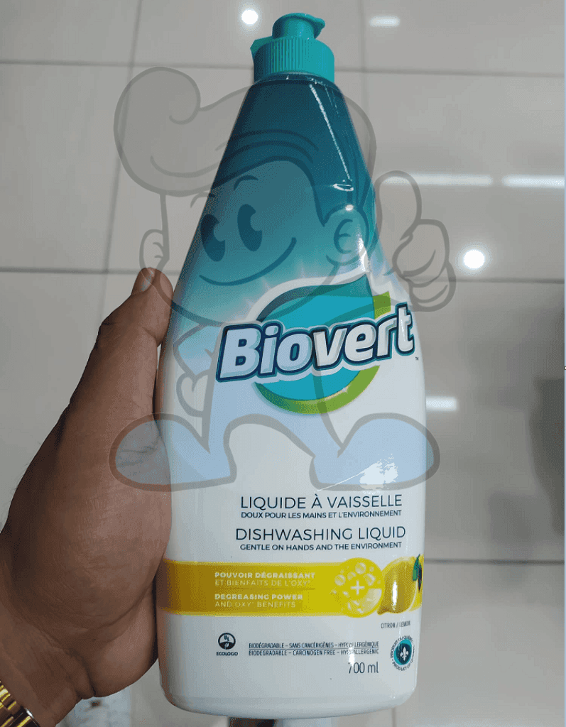 Biovert Dishwashing Liquid Lemon 700Ml Household Supplies