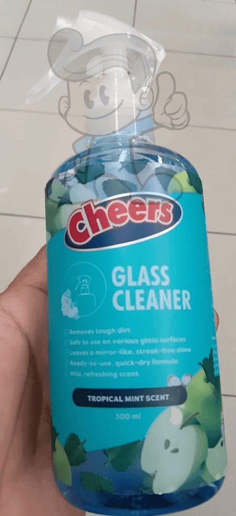 Cheers Glass Cleaner Tropical Mint Scent (2 X 300 Ml) Household Supplies