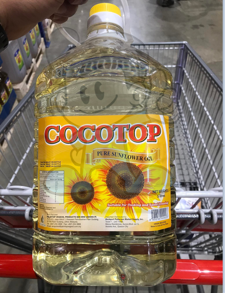 Cocotop Pure Sunflower Oil 5L Groceries