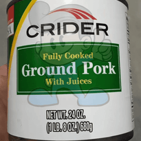 Crider Fully Cooked Ground Pork With Juices 3 X 24 Oz Groceries