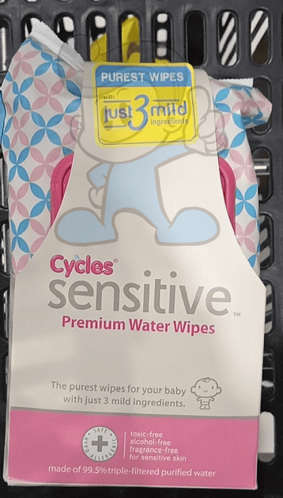 Cycles Sensitive Premium Water Wipes (2 X 80S) Mother & Baby