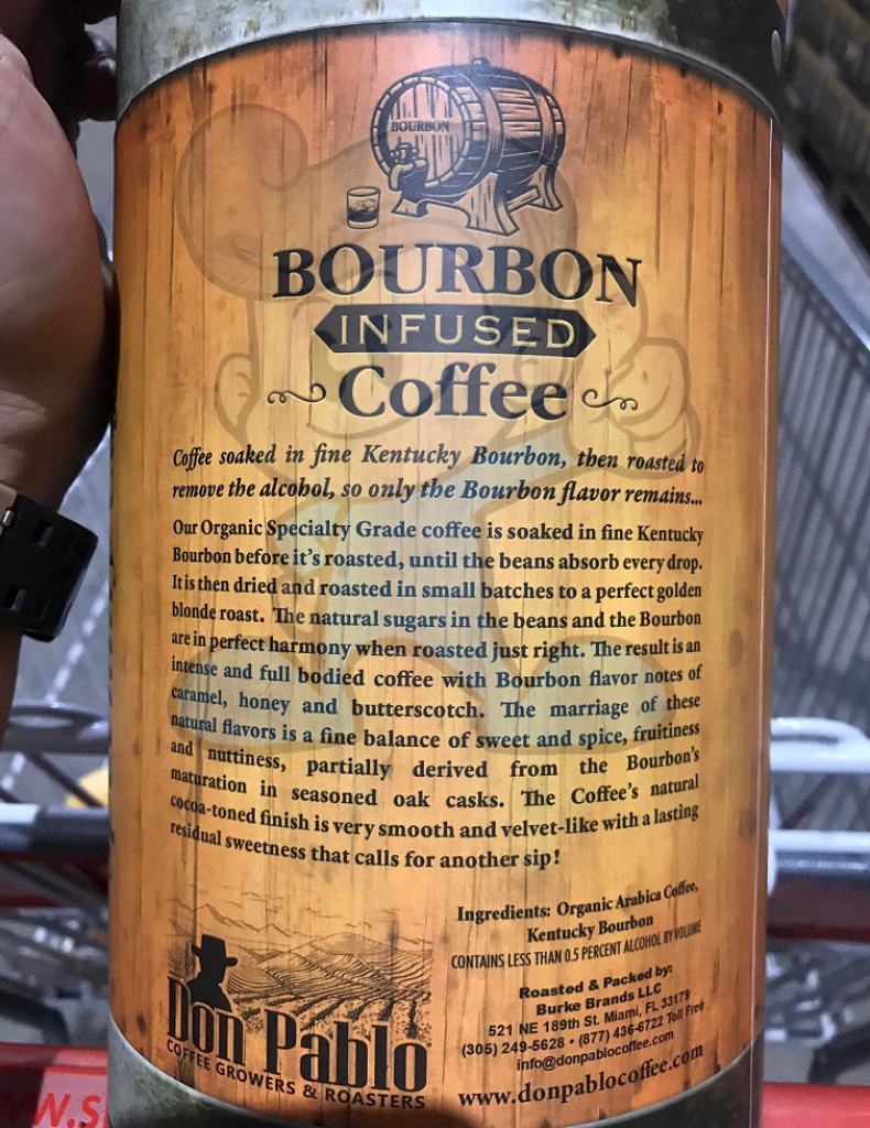 Don Pablo Bourbon Infused Whole Bean Coffee 25 Oz Groceries