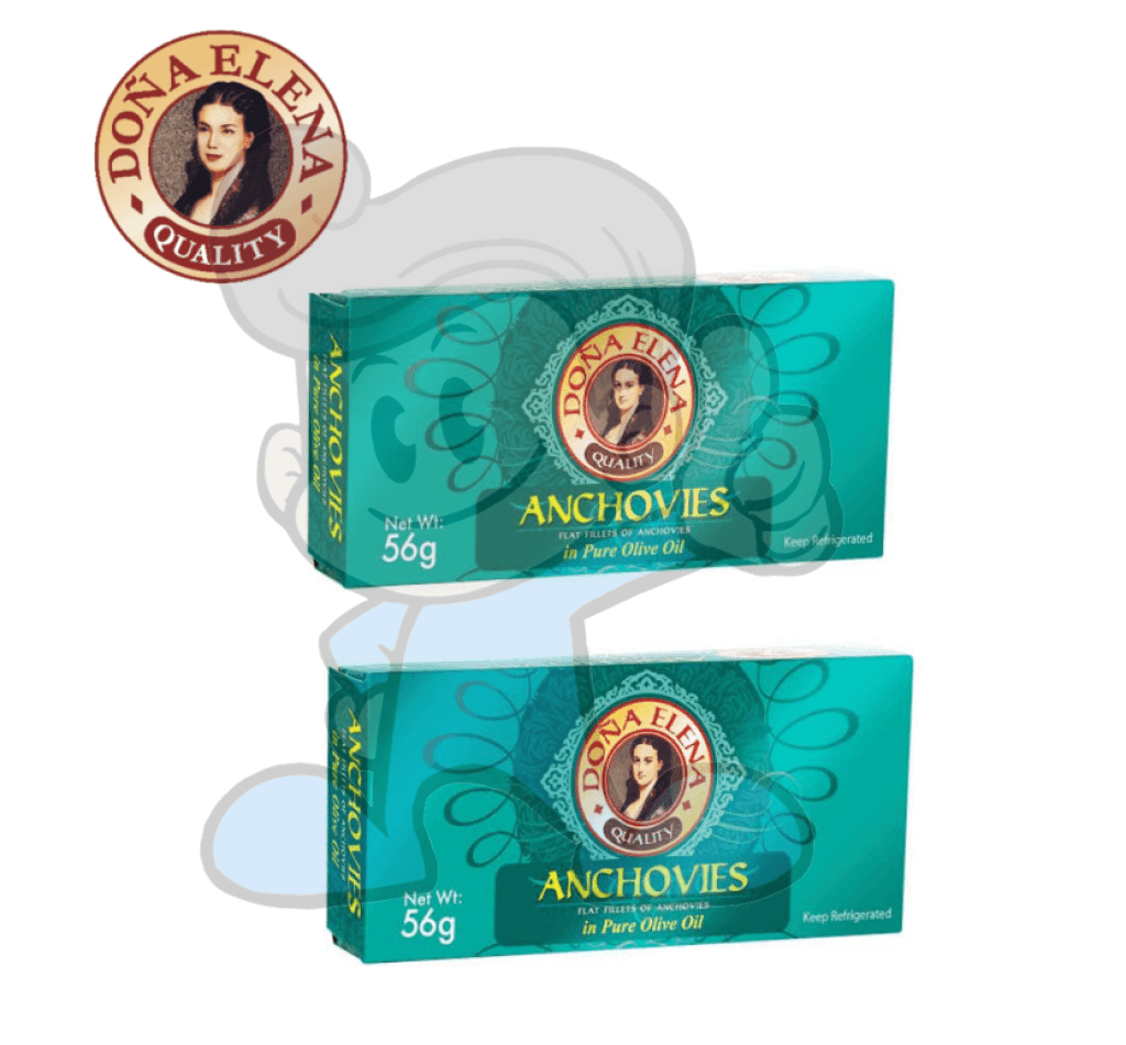 Doña Elena Anchovies In Pure Olive Oil (2 X 56G) Groceries