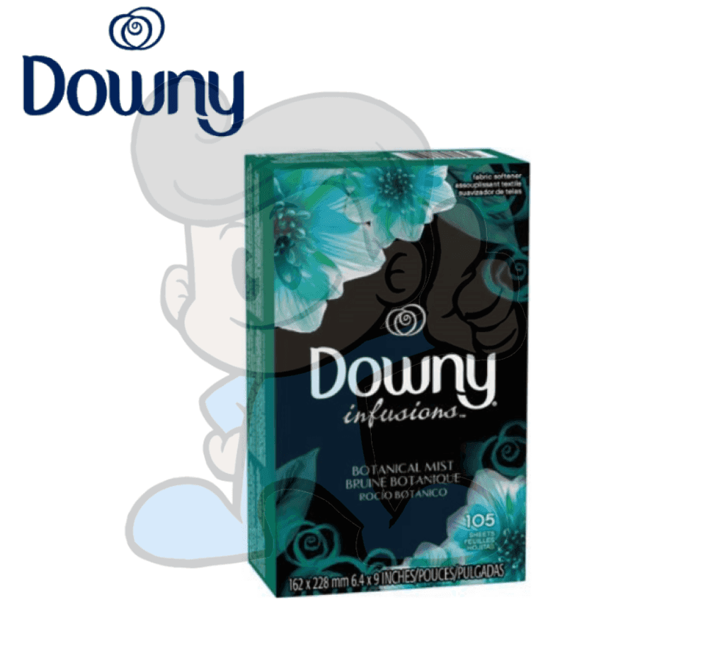 Downy Infusions Botanical Mist Dryer Sheets 105 Sheets Household Supplies