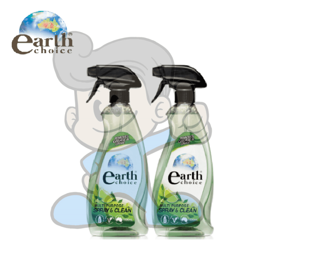 Earth Choice Multi Purpose Spray And Clean (2 X 600 Ml) Household Supplies