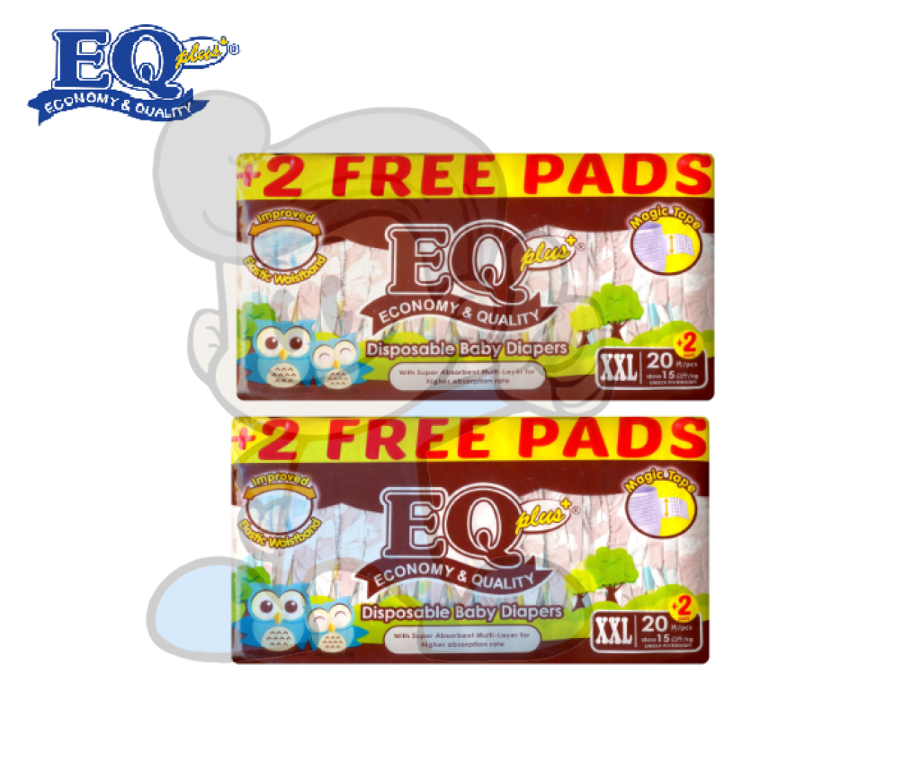 Eq Plus Disposable Baby Diapers Xxl (2 X 20S) Mother &