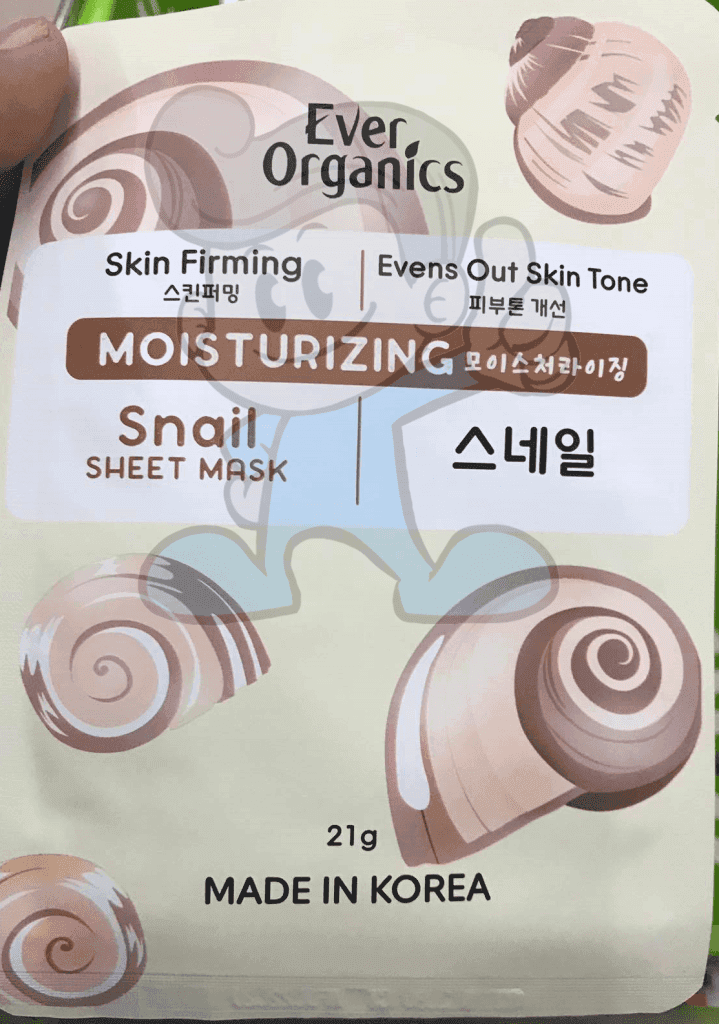 Ever Organics Moisturizing Snail Sheet Mask (6 X 21 G) Beauty