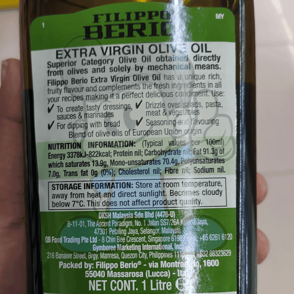 Filippo Berio Extra Virgin Olive Oil 1L Groceries