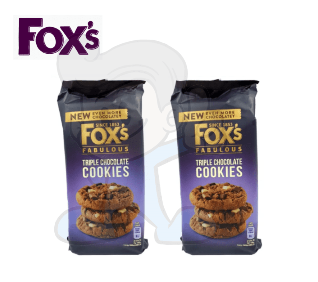 Foxs Fabulous Triple Chocolate Cookies (2 X 180G) Groceries