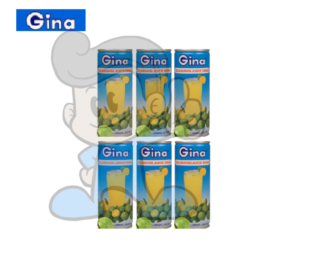 Gina Calamansi Juice Drink (6 X 240 Ml) Groceries
