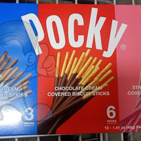 Glico Pocky Variety Pack Cookies & Cream Chocolate Strawberry Groceries