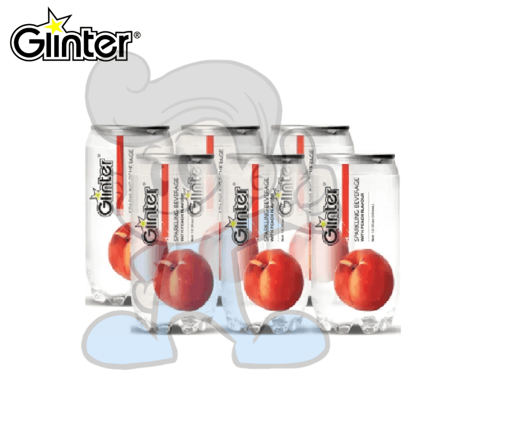 Glinter Soft Drink Peach Flavor (6 X 350 Ml) Groceries