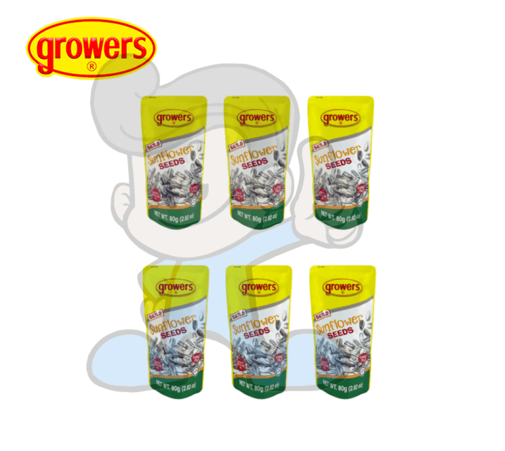 Growers Sunflower Seeds (6 X 80G) Groceries