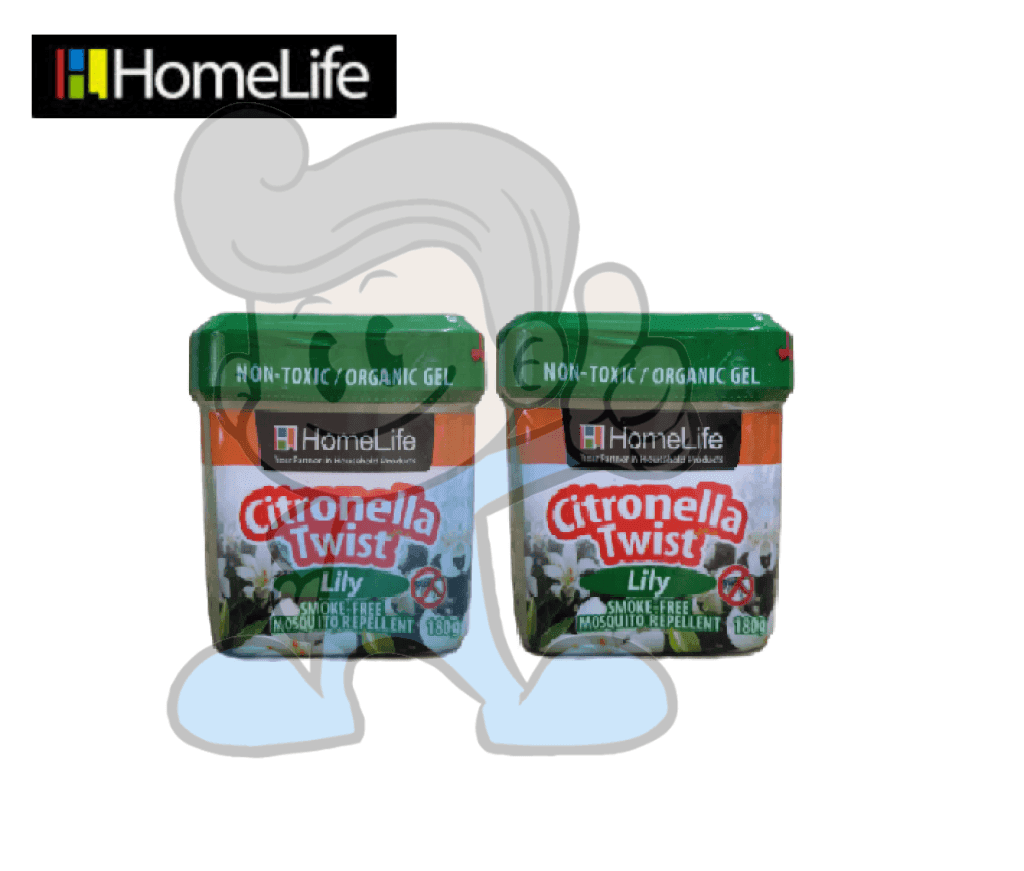 Homelife Citronella Twist Lily Smoke-Free Mosquito Repellent (2 X 180 G) Beauty
