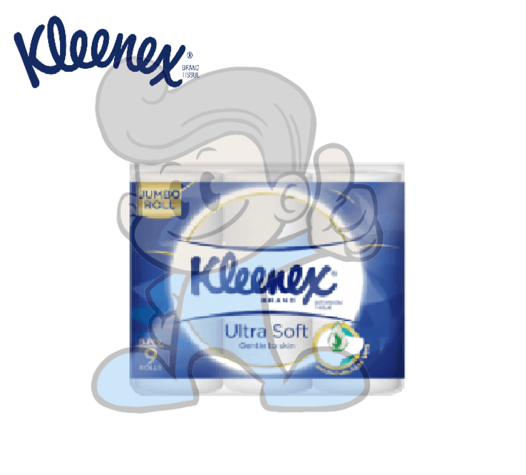 Kleenex Bathroom Tissue Jumbo Roll Ultra Soft 3-Ply 9 Rolls Household Supplies