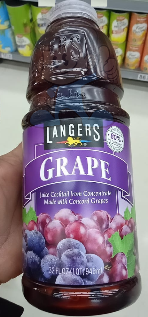 Langers Grape Juice Cocktail (2 X 32 Fl. Oz) Groceries