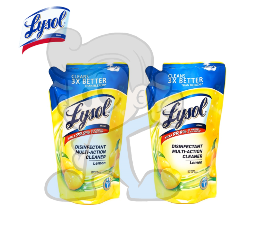 Lysol Disinfectant Lemon Multi-Action Cleaner (2 X 800Ml) Household Supplies