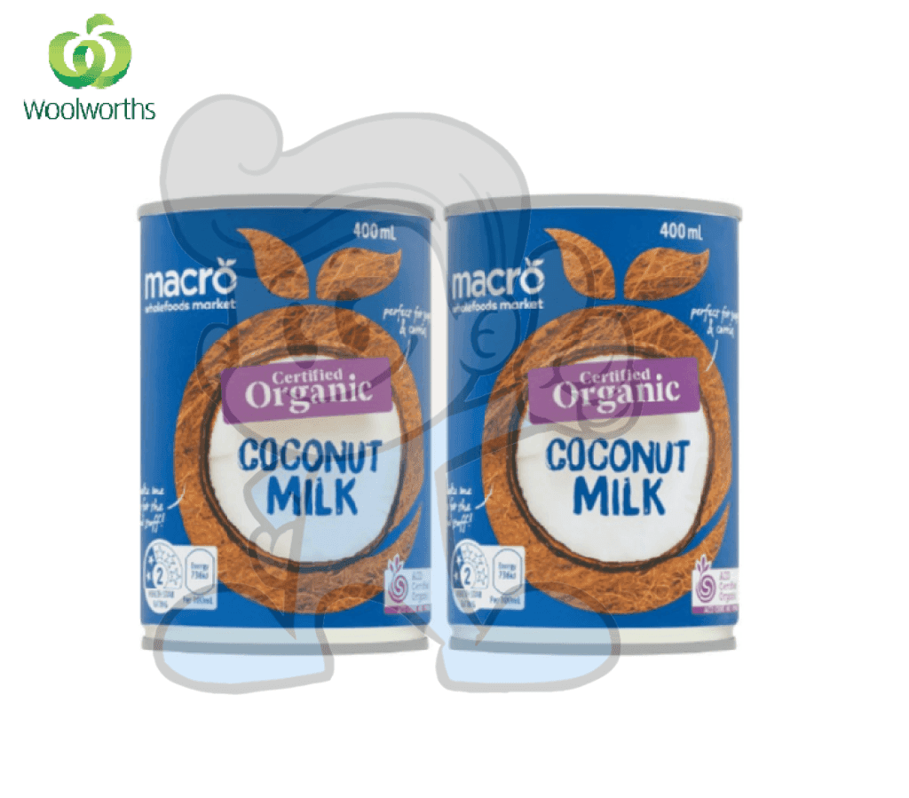 Macro Certified Organic Coconut Milk (2 X 400 Ml) Groceries