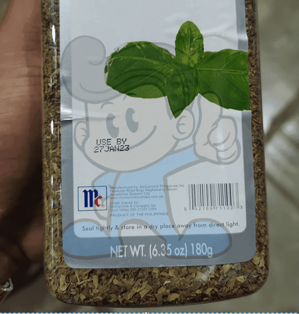 Mccormick Basil Leaves Whole 180G Groceries