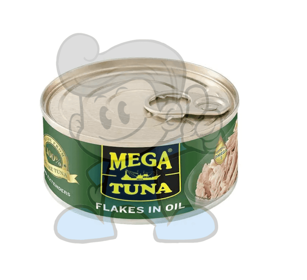 Mega Tuna Flakes In Oil Easy Open Can (6 X 180G) Groceries