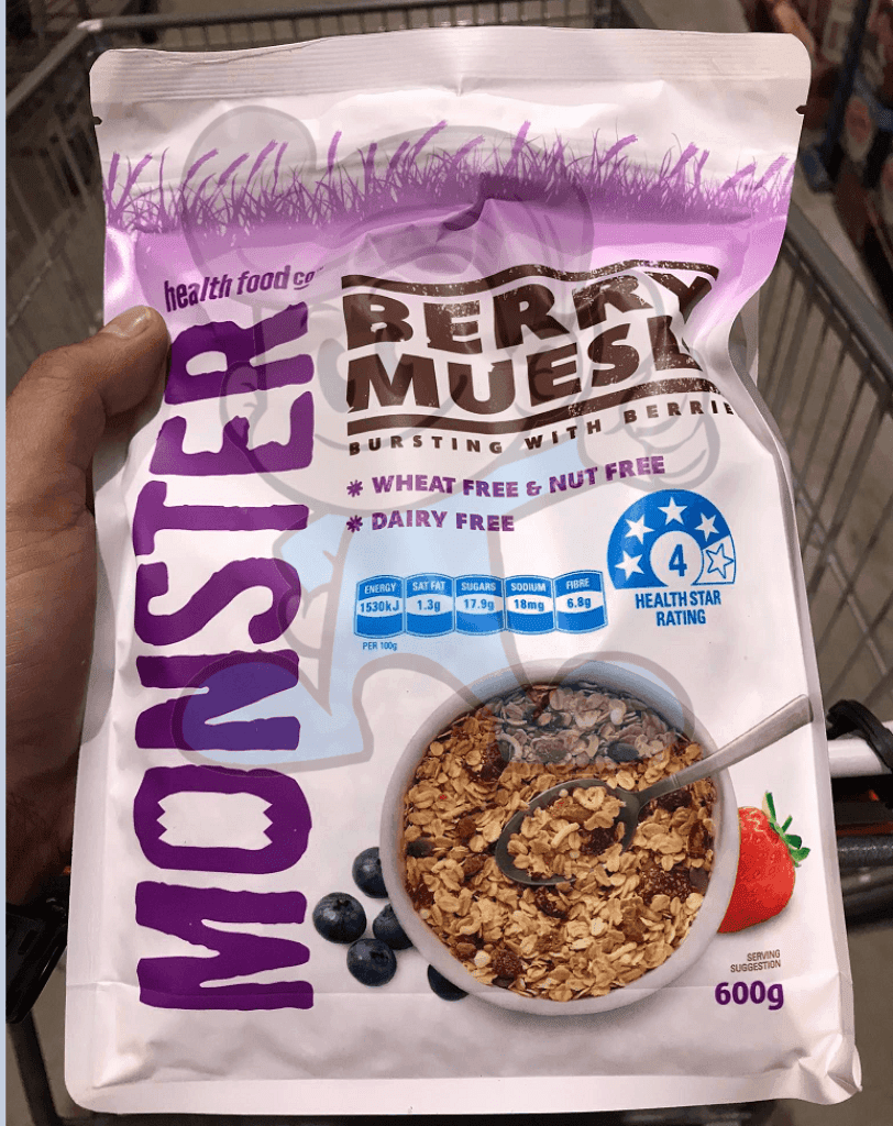 Monster Berry Muesli Bursting With Berries 600G Groceries