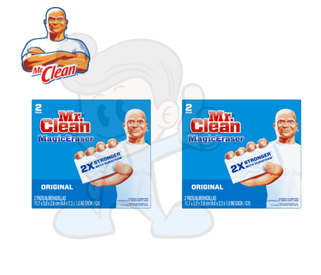 Mr. Clean Magic Eraser Original Cleaning Pads With Durafoam (2 X 2S) Household Supplies