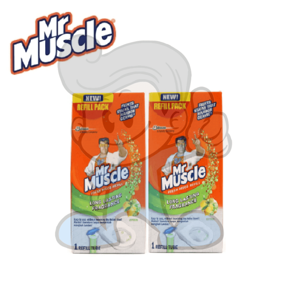 Mr. Muscle Fresh Discs Refill Toilet Bowl Cleaning Citrus (2 X 1 Tube) Household Supplies