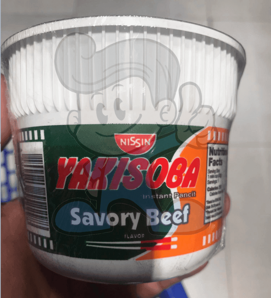 Nissin Mini Cup Yakisoba Savory Beef Flavor (14 X 52G) Groceries