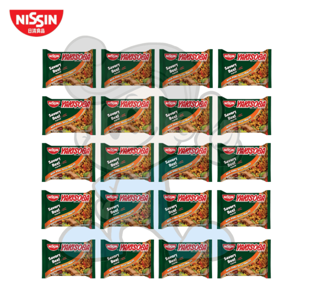 Nissin Yakisoba Instant Pancit Savory Beef (20 X 59G) Groceries