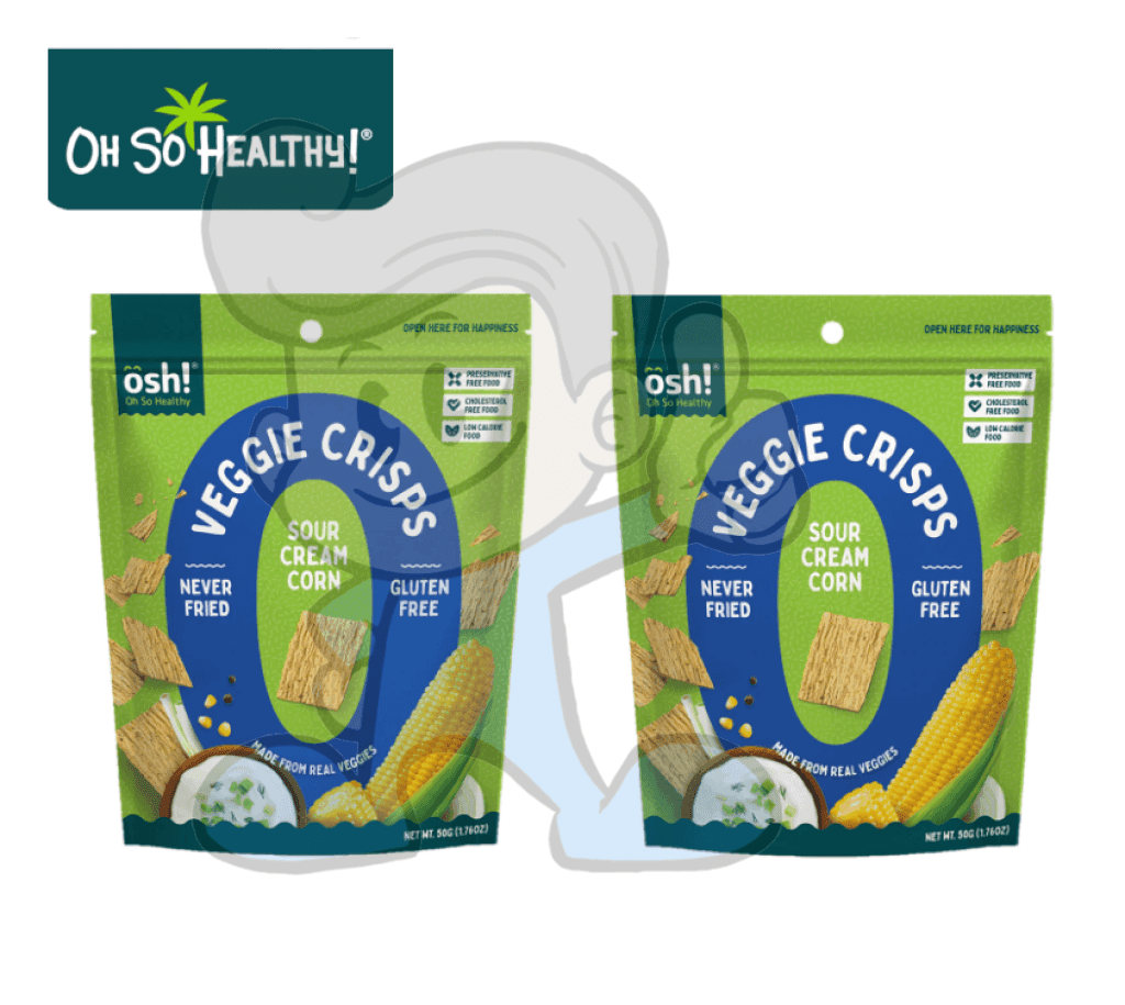 Oh So Healthy! Sour Cream Corn Veggie Crisps (2 X 50G) Groceries