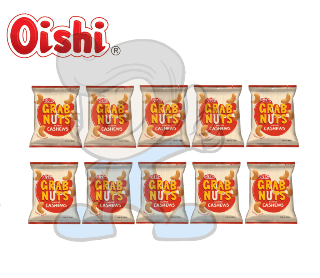 Oishi Grab Nuts Roasted Cashews (10 X 30G) Groceries