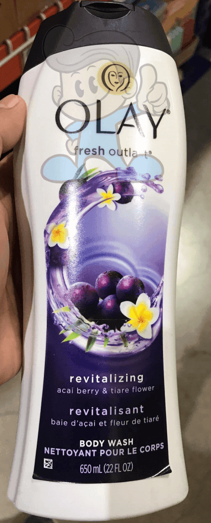 Olay Fresh Outlast Revitalizing Acai Berry And Tiare Flower Body Wash 650Ml Beauty