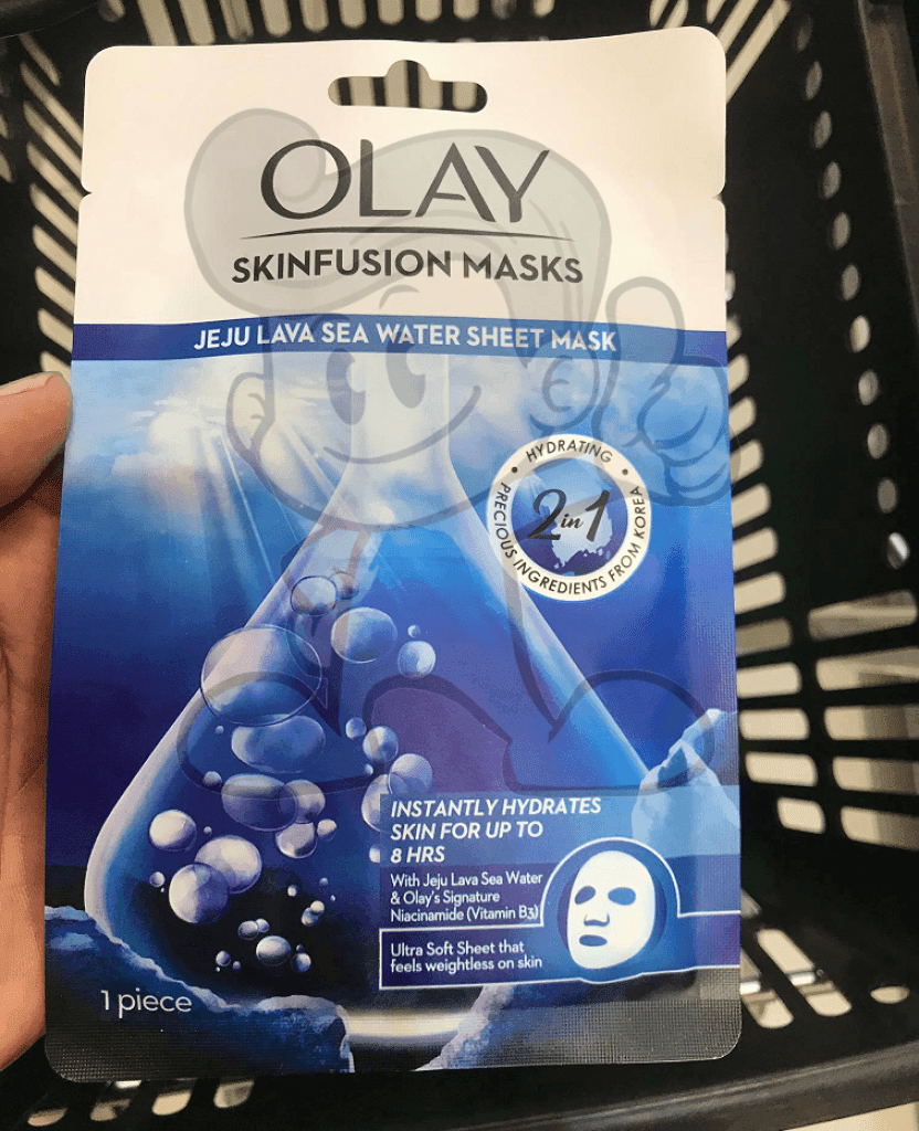 Olay Skinfusion Masks Jeju Lava Sea Water Sheet Mask 2Pcs. Beauty