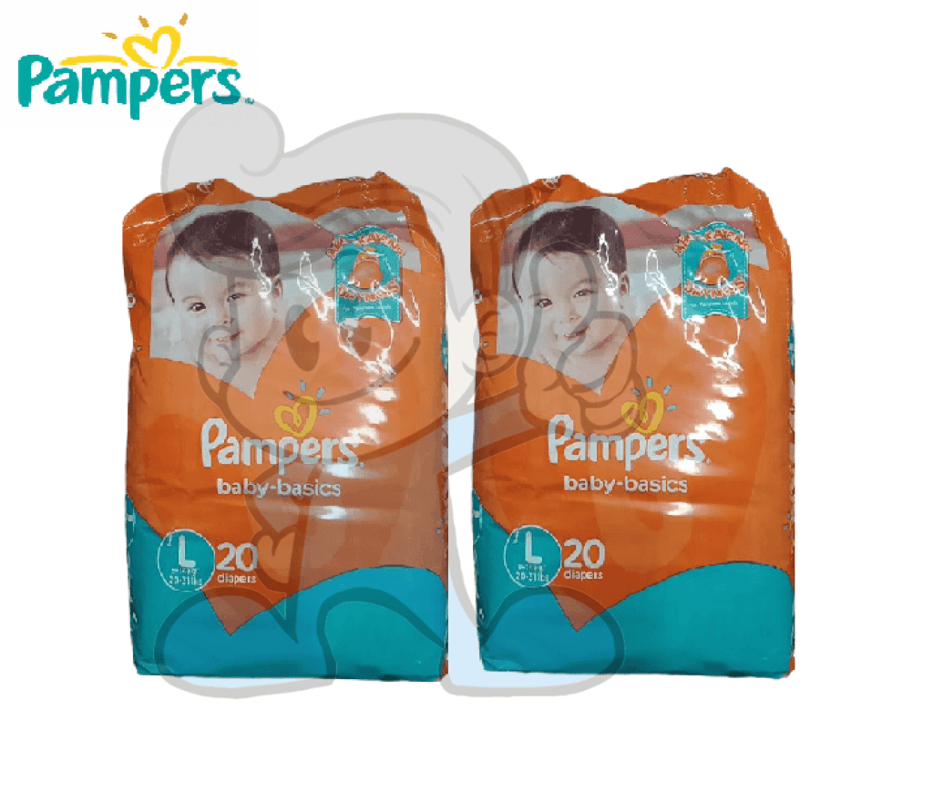 Pampers Baby Basics Disposable Diaper Large (2 X 20S) Mother &