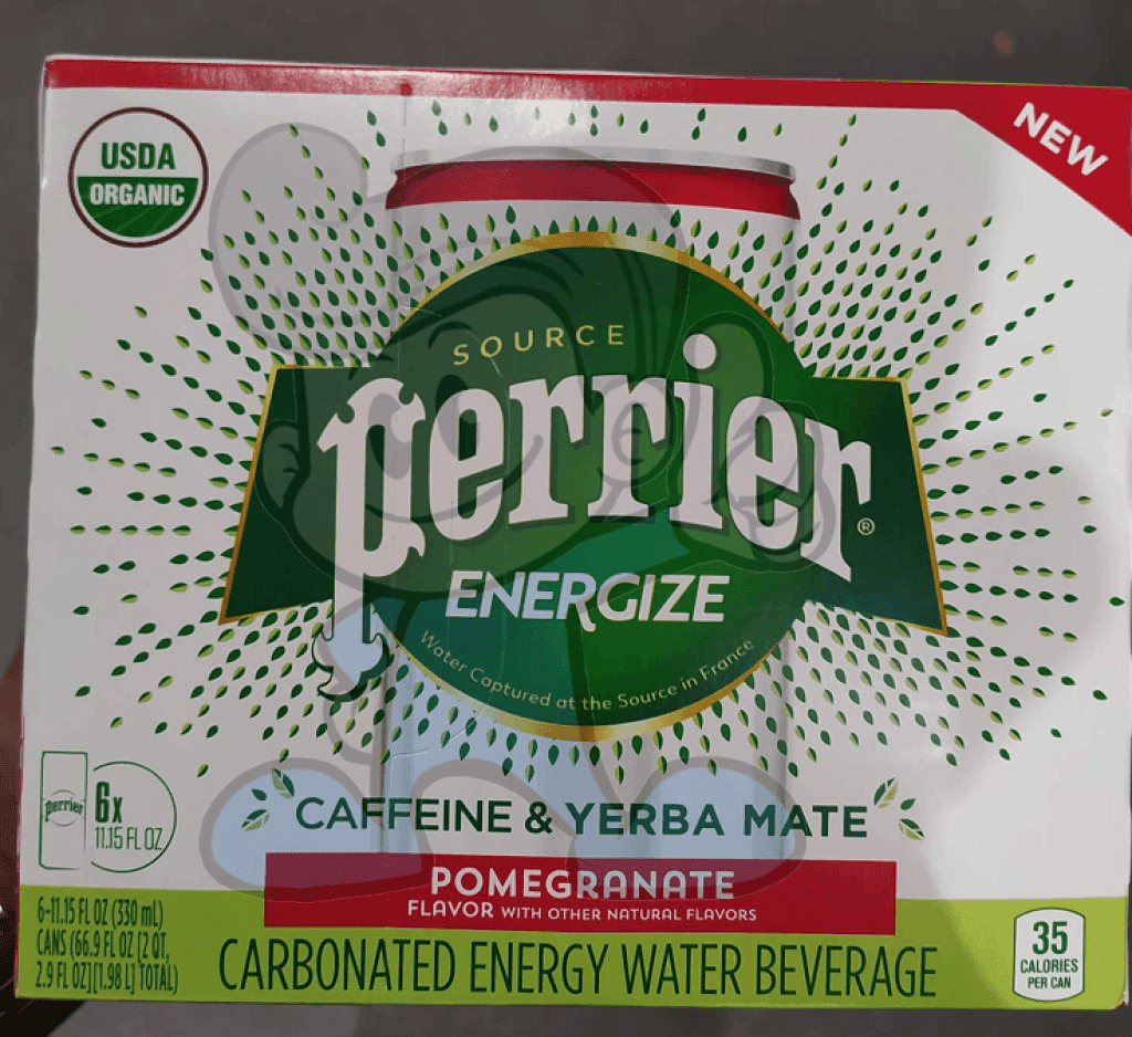 Perrier Energize Carbonated Water Beverage Pomegranate (6 X 330Ml) Groceries