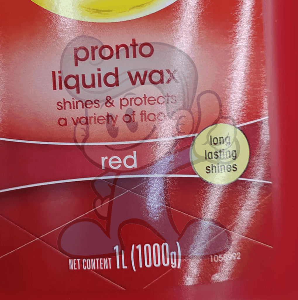 Pledge Pronto Liquid Wax Red 1L Household Supplies