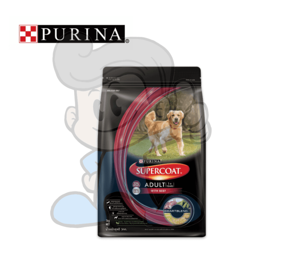 Purina Supercoat Dog Food Adult With Beef 1.5Kg Pet Supplies
