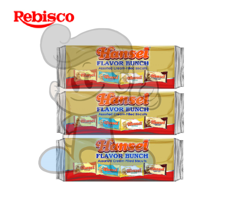 Rebisco Hansel Flavor Bunch Assorted Cream-Filled Biscuits (3 X 310 G) Groceries