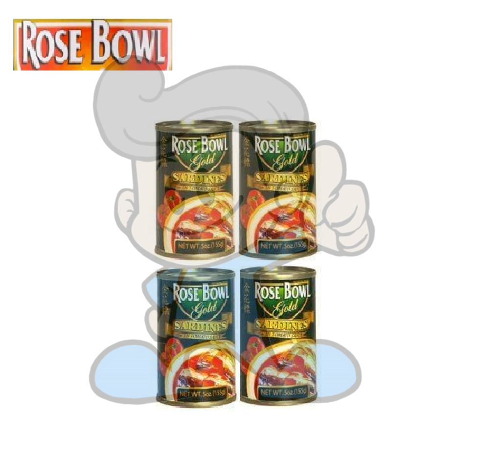Rose Bowl Gold Sardines In Tomato Sauce (4 X 15 Oz) Groceries