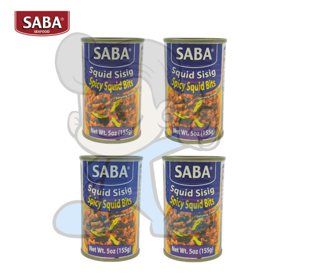 Saba Spicy Squid Bits Sisig (4 X 155G) Groceries