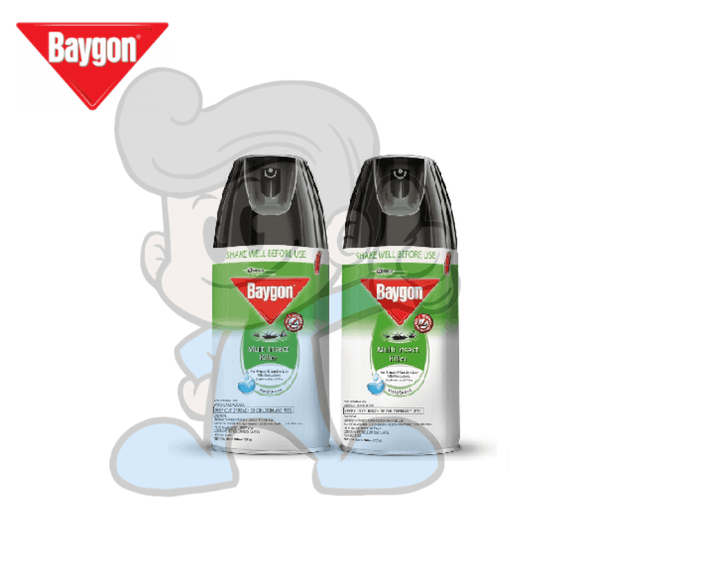 Scj Baygon Multi-Insect Killer Water Based Aerosol (2 X 300 Ml) Household Supplies