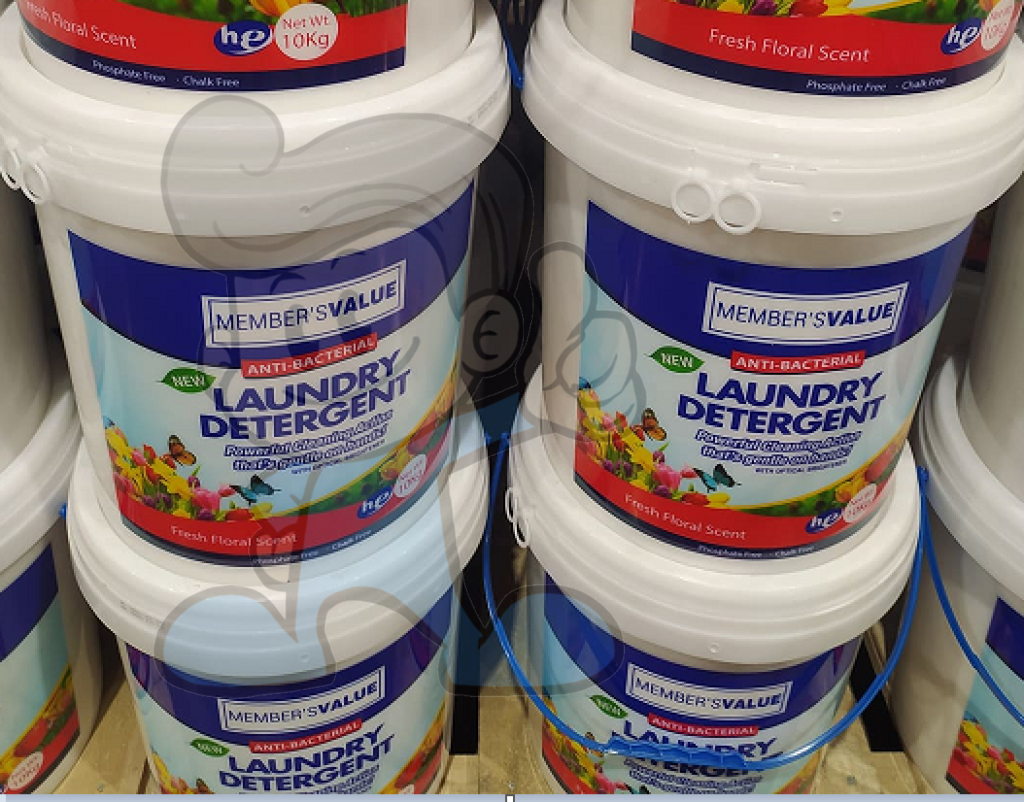 S&r Members Value Powder Detergent Bucket 10Kg Household Supplies