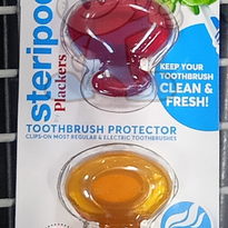 Steripod Plackers Clip On Toothbrush Protector 2S Red And Orange Beauty
