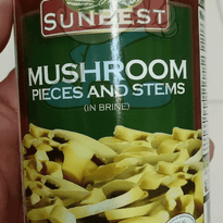 Sunbest Mushroom Pieces And Stems In Brine (4 X 400 G) Groceries