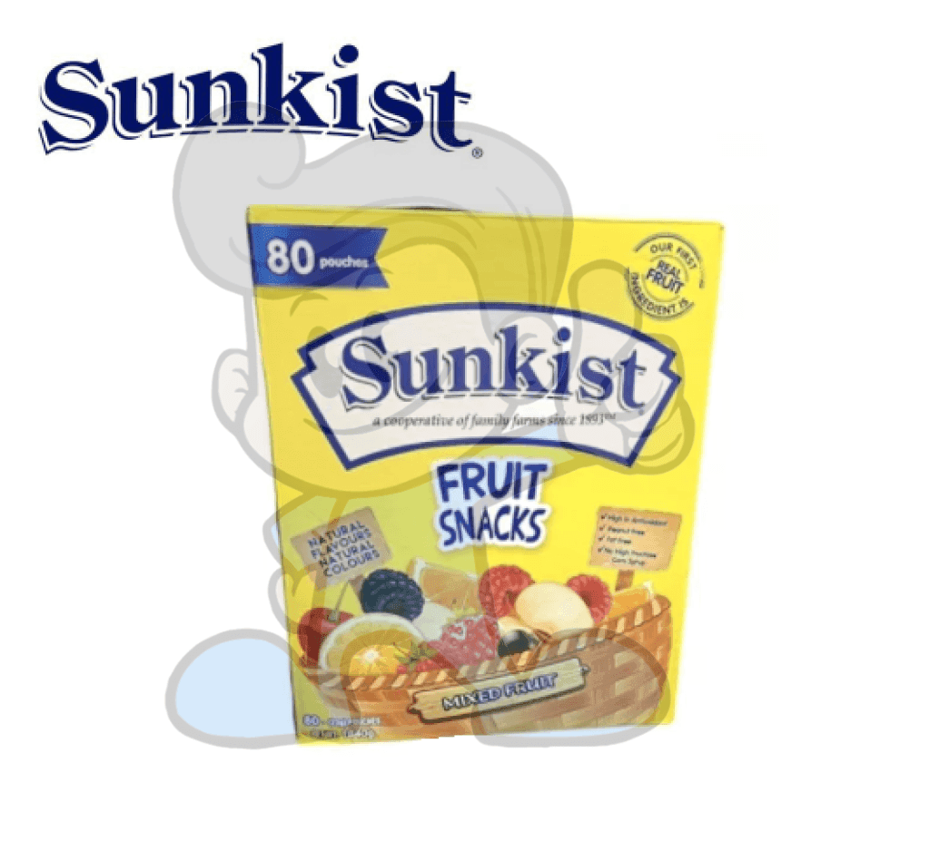 Sunkist Fruit Snacks Mixed Real Fruits Sweets Candy 80S Groceries